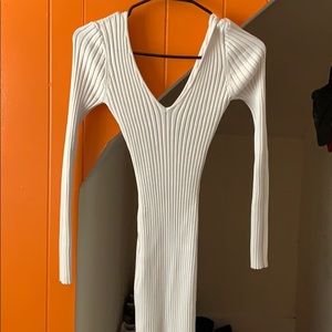 White Long Sleeve Body Con